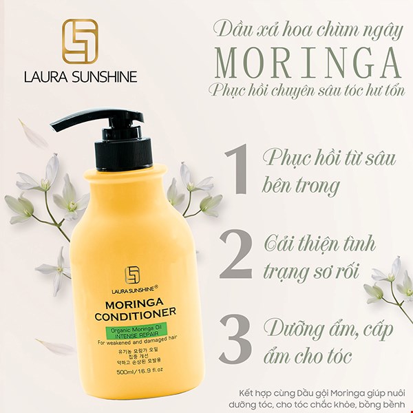 Dầu xả chiết xuất chùm ngây Laura Sunshine Moringa Conditioner 500ml