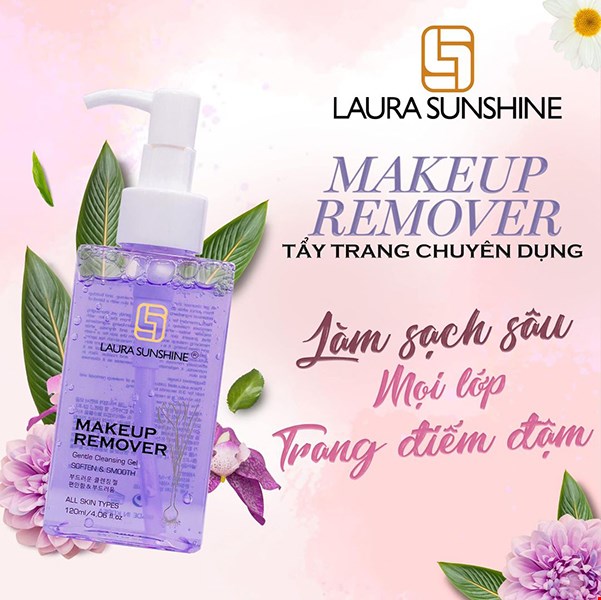 Gel tẩy trang làm sạch sâu Laura Sunshine MakeUp Remover Soften and Smooth 120ml