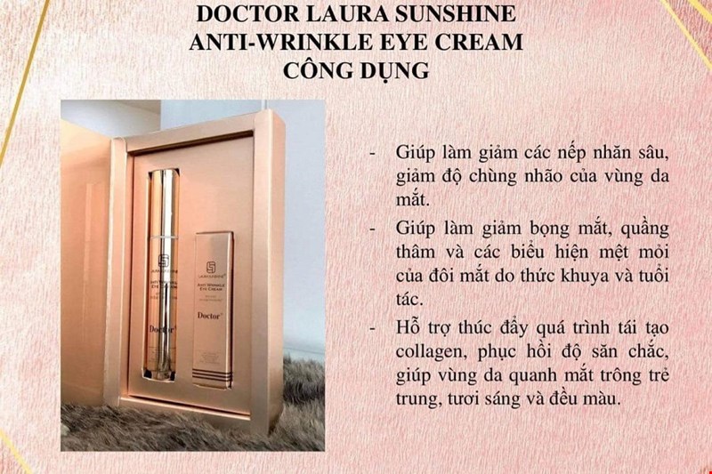 Kem dưỡng giảm nếp nhăn săn chắc vùng mắt Laura Sunshine Anti Wrinkle Eye 20ml