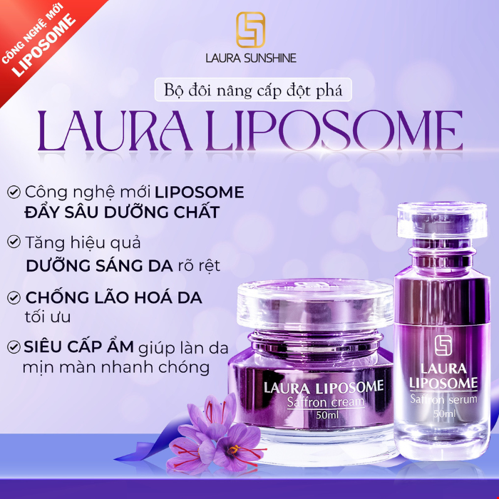 Kem dưỡng trắng da nhụy hoa nghệ tây Laura Sunshine Liposome Saffron Cream 50ml