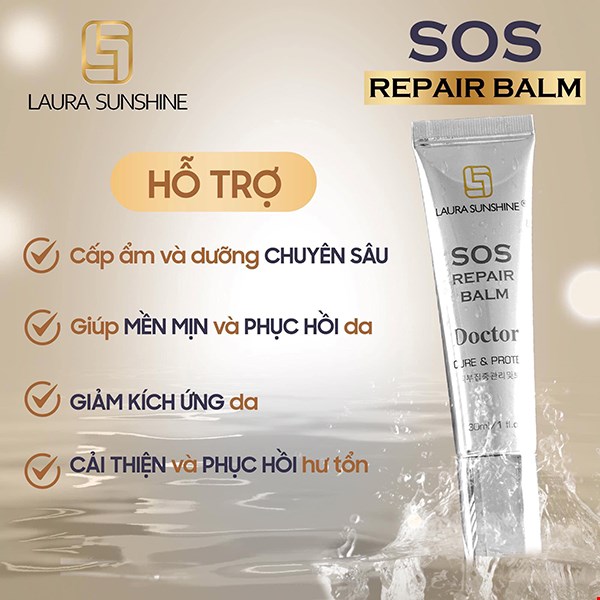 Kem phục hồi da hư tổn Laura Sunshine SOS Repair Balm 30ml