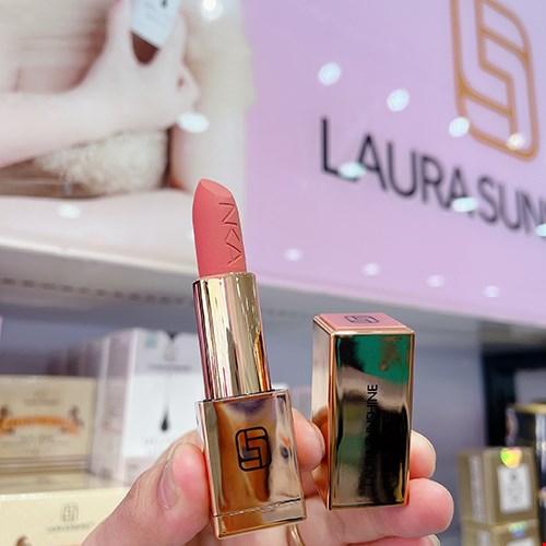 Son Laura Sunshine Golden Velvet Lipstick No.01 4g - Hồng Đào