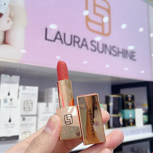 Son Laura Sunshine Golden Velvet Lipstick No.06 4g - Đỏ Cam